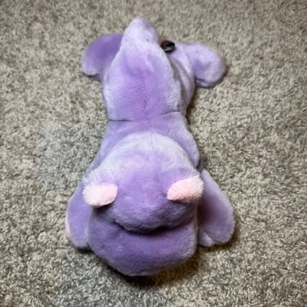 Preferred Plush Hippo Purple Stuffed Animal Cute Kids Toy Soft 11